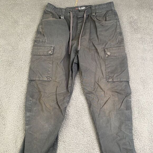 Mens 686 All Time Wide Taper black ripstop Cotton Cargo Small - Picture 2 of 10